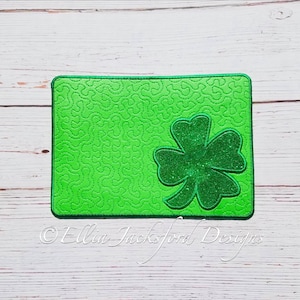 ITH Shamrock Applique Mug Rug Embroidery Design
