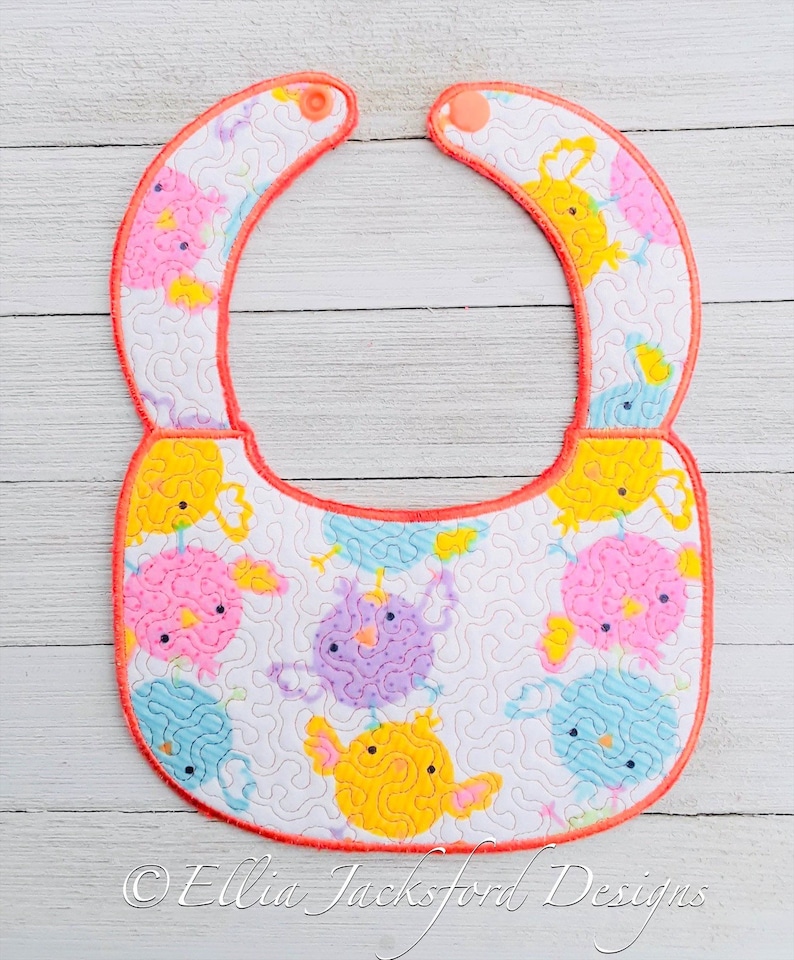 ITH 5x7 Baby Bib Embroidery Design Etsy