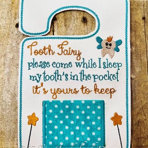 ITH Tooth Fairy Door Sign Embroidery Design