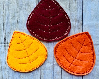 ITH Fall Leaf Coaster Embroidery File