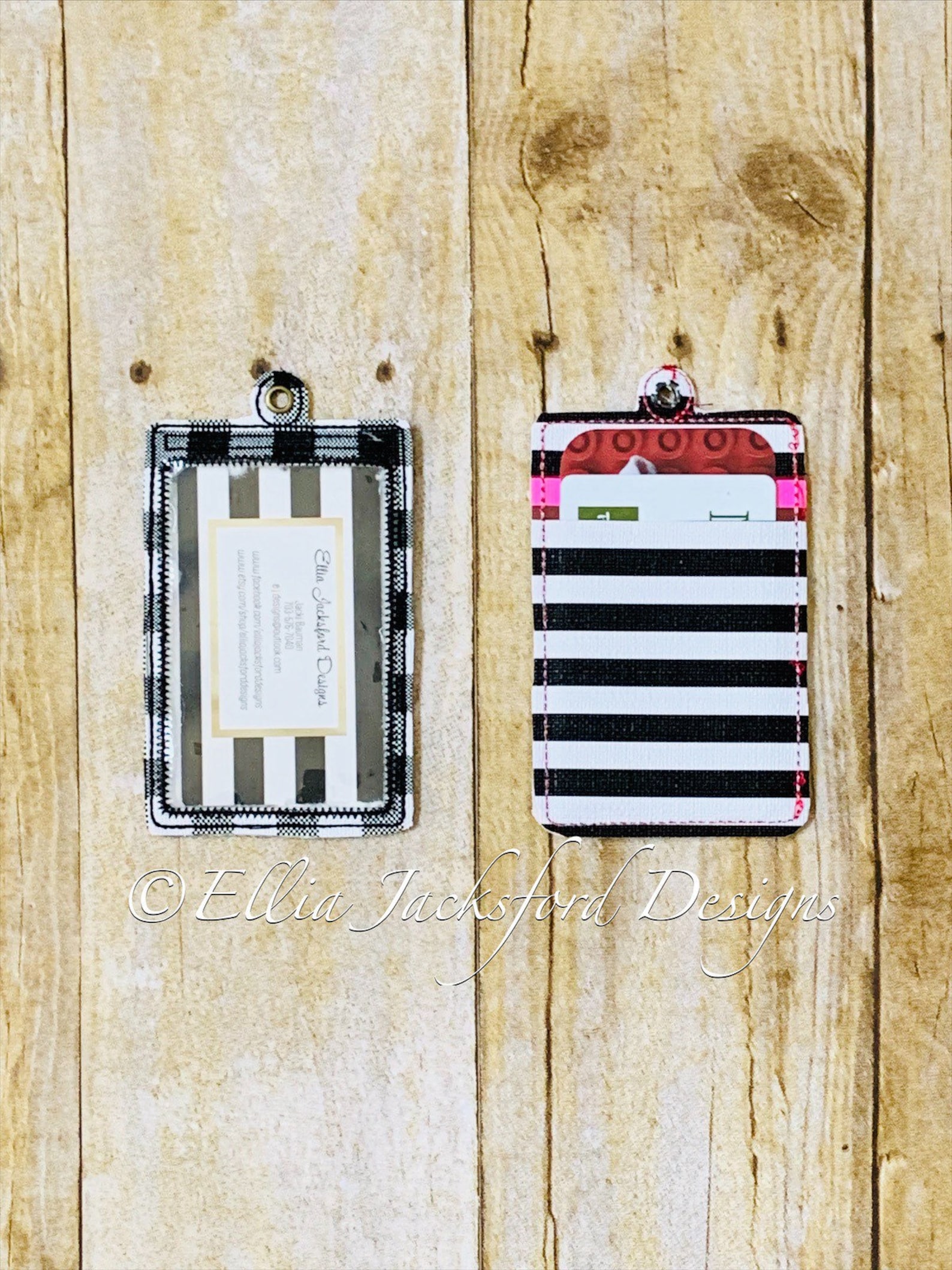 ITH Badge Holder Wallet Embroidery Design Etsy