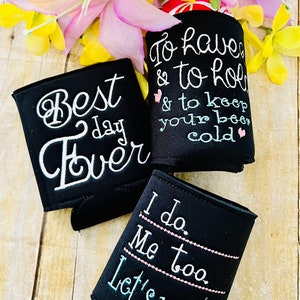 ITH Wedding Can Insulator Embroidery Design SET