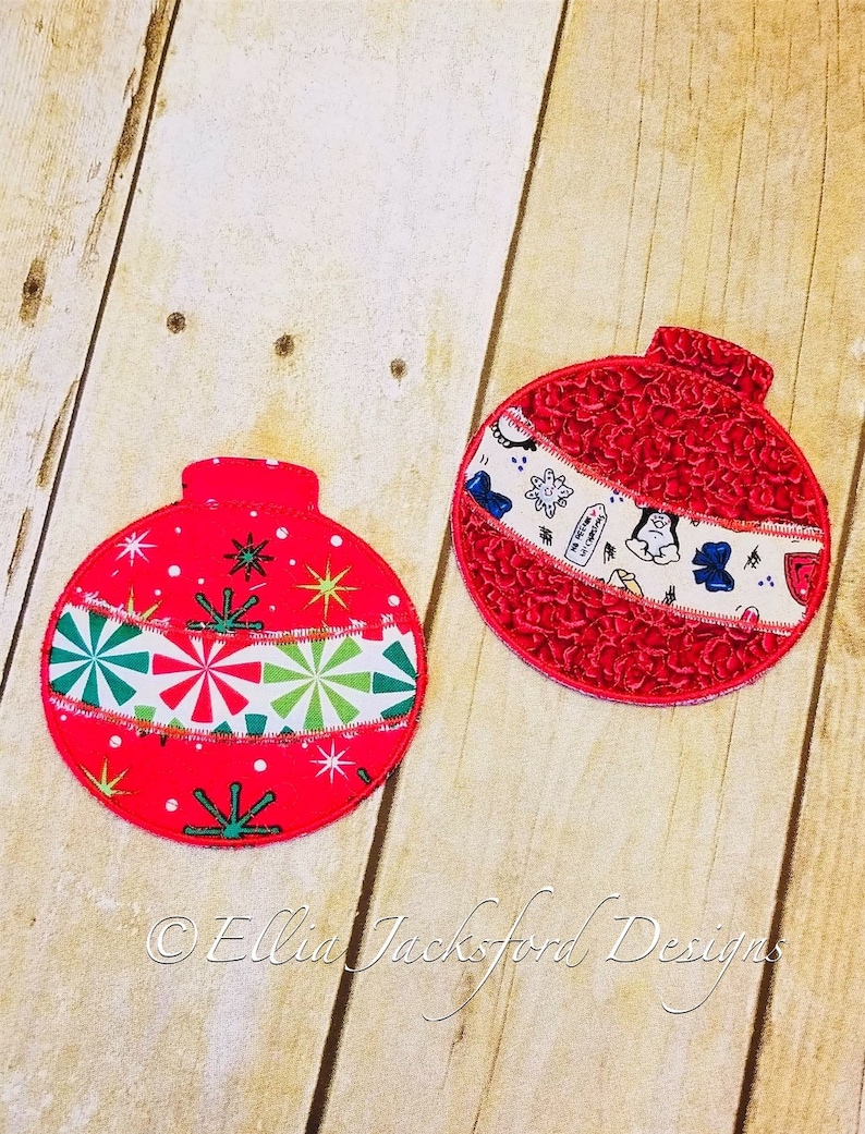 Ith christmas ornament coaster jessecmault file two finishes  etsy