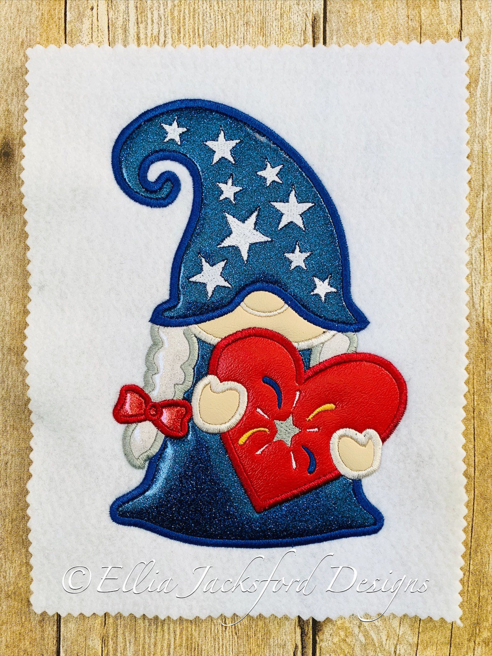 Americana Gnomes Applique Embroidery Design Etsy