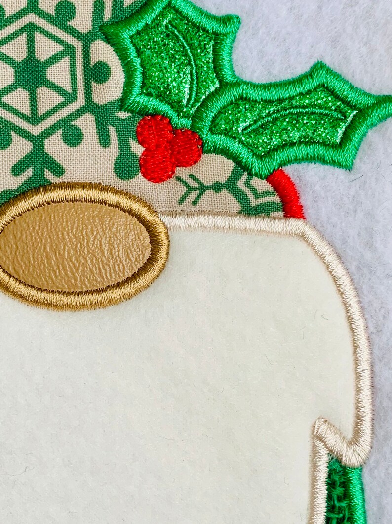 Christmas gnome applique embroidery design 2 sizes  etsy Christmas gnome applique embroidery design 2 sizes  etsy