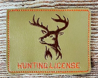 Hunting License Wallet Embroidery Design