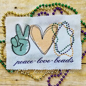 ピースラブビーズ刺繍デザイン 3サイズ