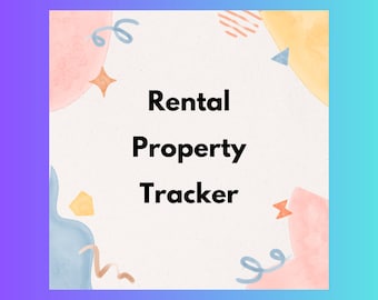 Rental Property Record Book, Landlord Renter Record Keeping Printable Log Book, Rental house tracker. Digital Download only.