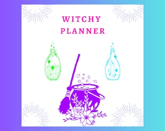 Witch Planner, Spell Recipe Worksheets, Digital Download Only, Magick Spells, Wicca Witchcraft, Grimoire Pages, Monthly/Weekly planner pages