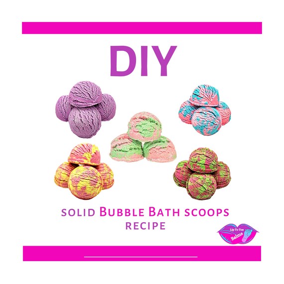 DIY Solid Bubble Bath Scoops Recipe With Instructions Make Etsy