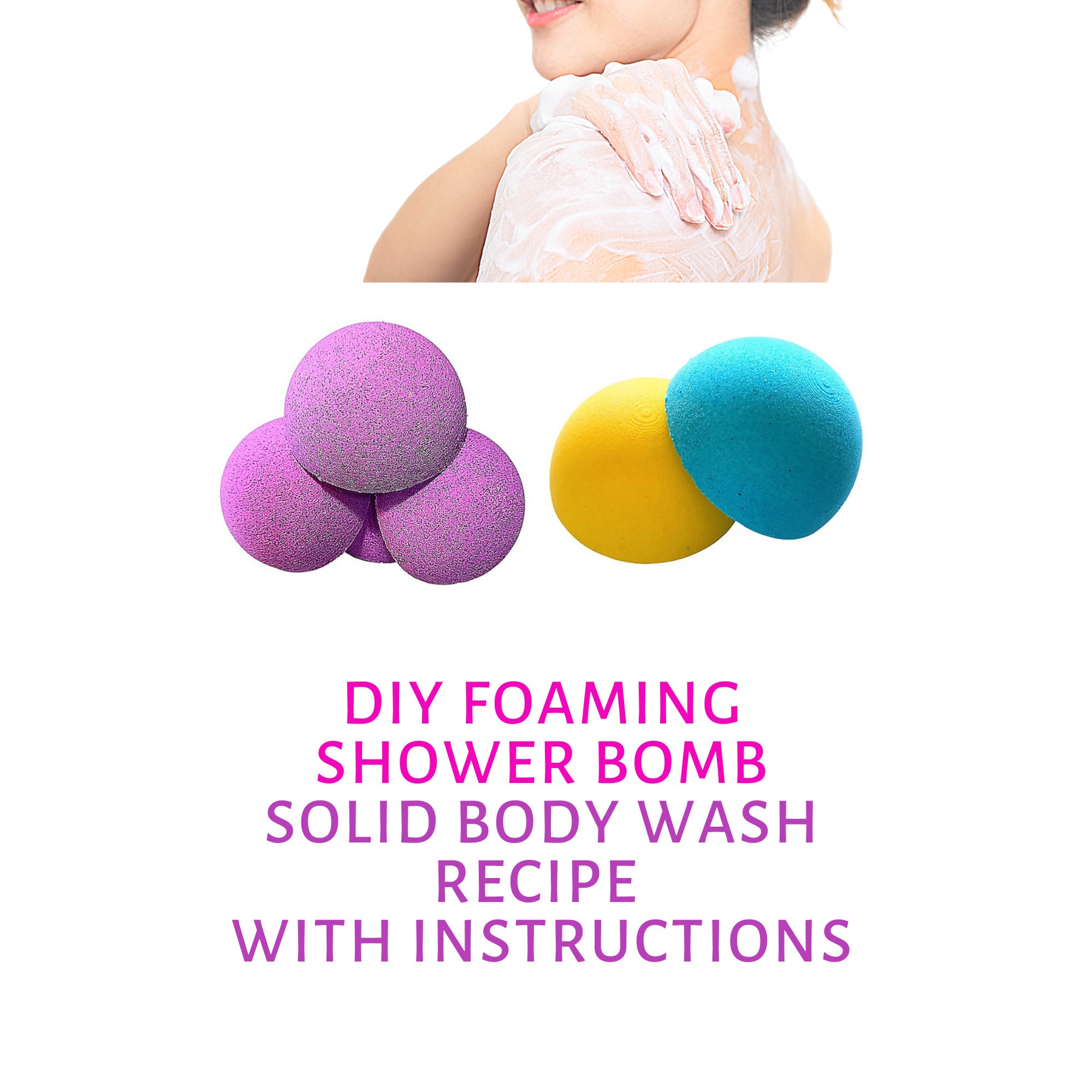 DIY Shower Bath Bomb Recipe Tutorial Make Your Own Shower Etsy