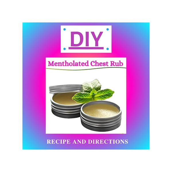 DIY Eucalyptus Menthol Crystals Recipe, Vapor Chest Rub Recipe, Herbal Decongestant, Stuffy Nose Salve DIGITAL Recipe Download ONLY