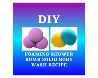 DIY Shower Bath Bomb Recipe Tutorial, Make Your Own Shower Bath Bombs, Luxurious Foaming Shower Bomb Recipe with directions, DIY Body Wash