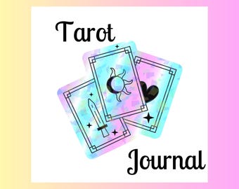 Tarot Card Journal, Tarot Cheat Sheet, Tarot planner, Tarot Journal, Printable Tarot Sheets, Digital Download Only, 46 pages