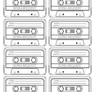Karaoke Song Anfrage Slip 8 pro Seite druckbar