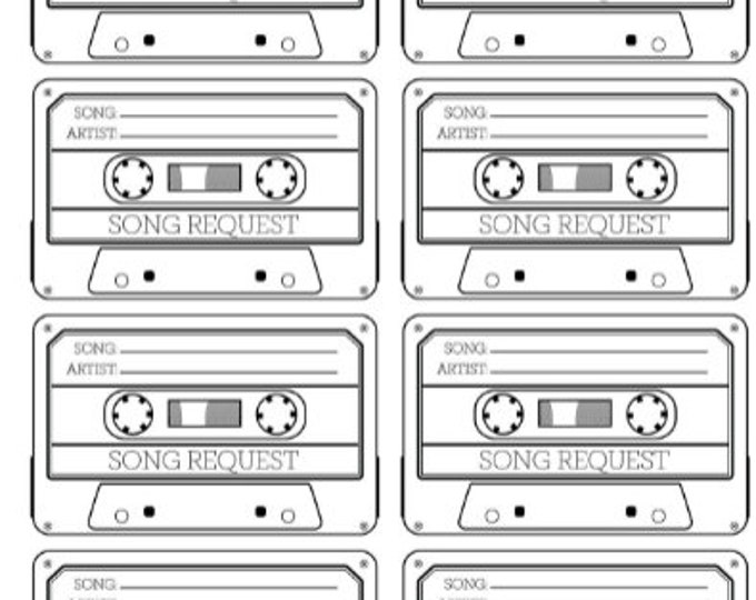 Karaoke Song Request Slip 8 per Page Printable - Etsy UK