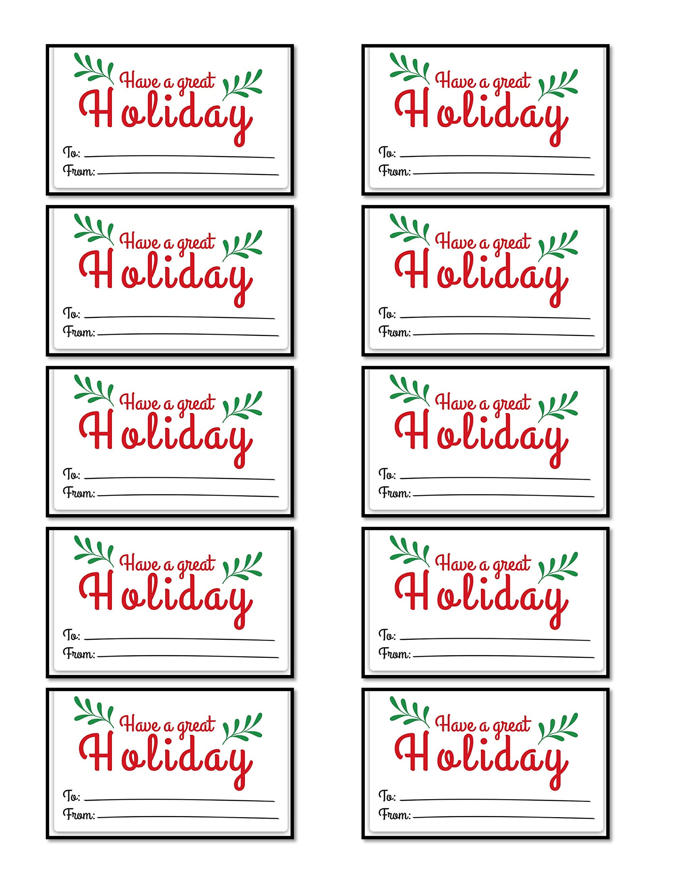 Gift Tags Print and Cut Your Own Digital Download Avery 5163 | Etsy