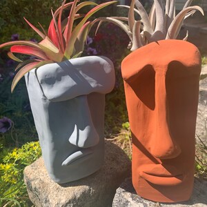 Large Terra Cotta Planter. Indoor or Outdoor. Any expression. Creative, unique one of a kind. Great as gift. Christmas, Holiday Gift. image 6