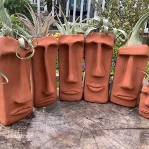 Large Terra Cotta Planter. Indoor or Outdoor. Any expression. Creative, unique one of a kind. Great as gift. Christmas, Holiday Gift. image 4