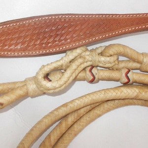 RSI Black Western Raw-hide Gevlochten Headstall/Bridle Rawhide België
