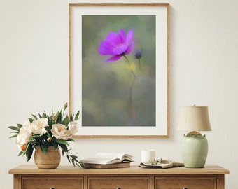 Flower Photography Instant Download Printable Floral Art Pink Cosmos Print Dreamy Photography Digital Download Wall Decor