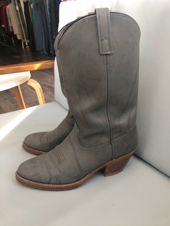 GREY s.9D/Eu.40 Silver "DINGO' USA Cowboy Boots W