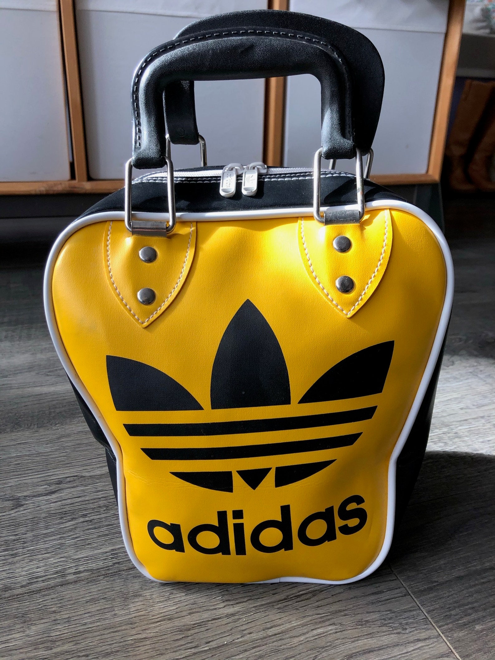 Vintage 90s Adidas Mini Bowling Bag Purse Adidas Mod style Etsy
