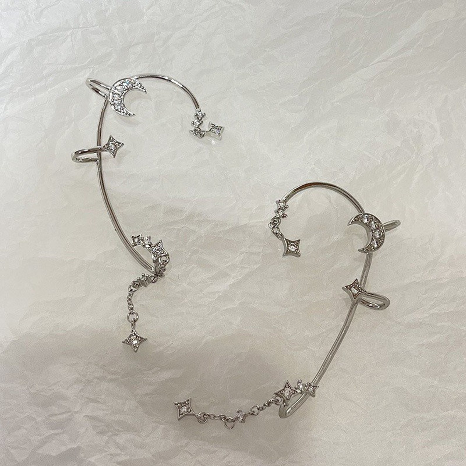 Stars Ear Cuff Star Ear Cuff Ear Jacket Celestial Ear Etsy