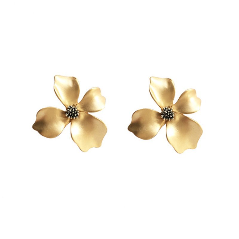 Dogwood Studs Irises Earrings Arabis Gold Flower Earrings | Etsy