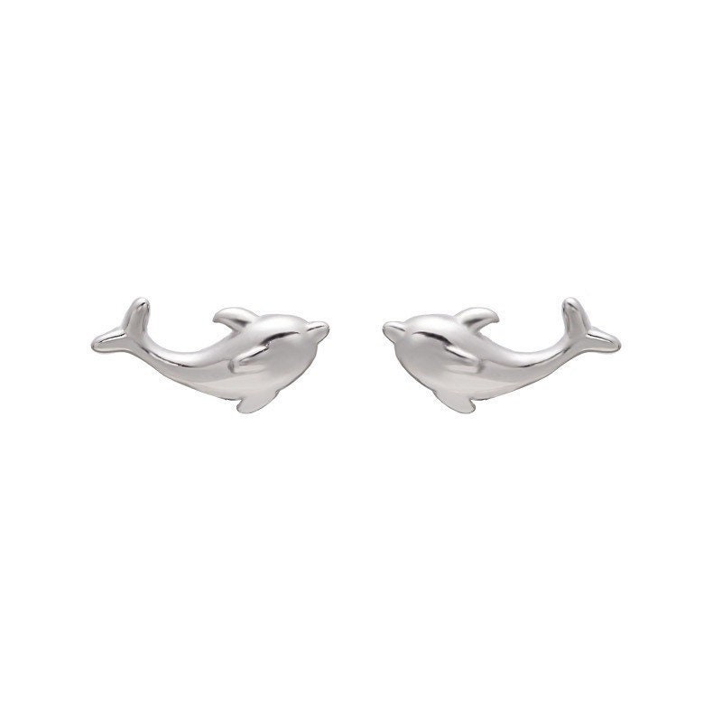 Dolphin earrings Bottlenose dolphin earrings Stud earrings | Etsy