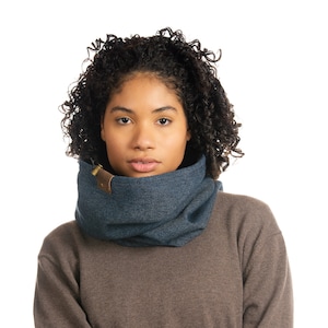 Hemp Neck Gaiter with Hood: Eco-Friendly Knit Face Cover