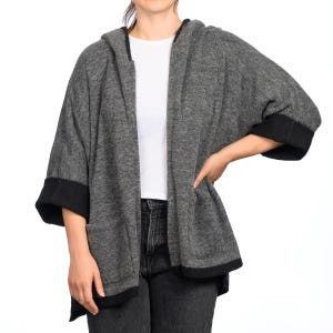 Alpaca Hoodie, Baby Alpaca Reversible Hoodie, Unisex Warm Summer Outfit, Alpaca Wool Cardigan Zipper Hood, Casual Loose Fit Hooded Pullover