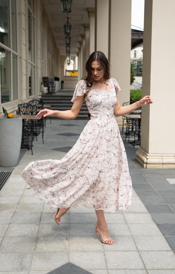 Midi Dress Elegant Wedding Guest Dresses With Sleeves Elegant V Neck Midi  Wedding Guest Dress Long