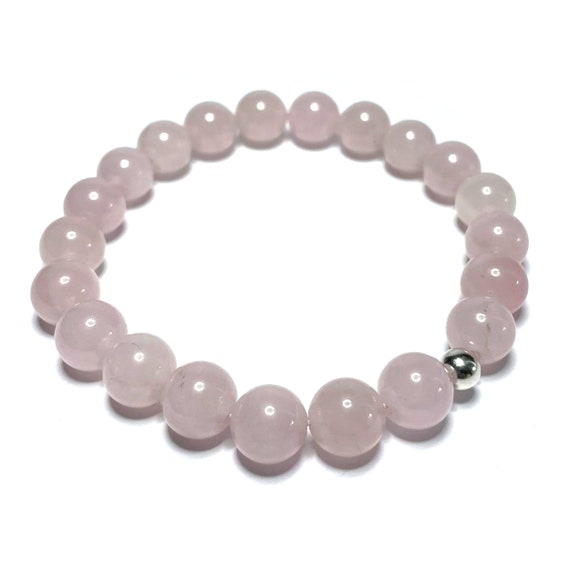Genuine rose quartz bracelet deals