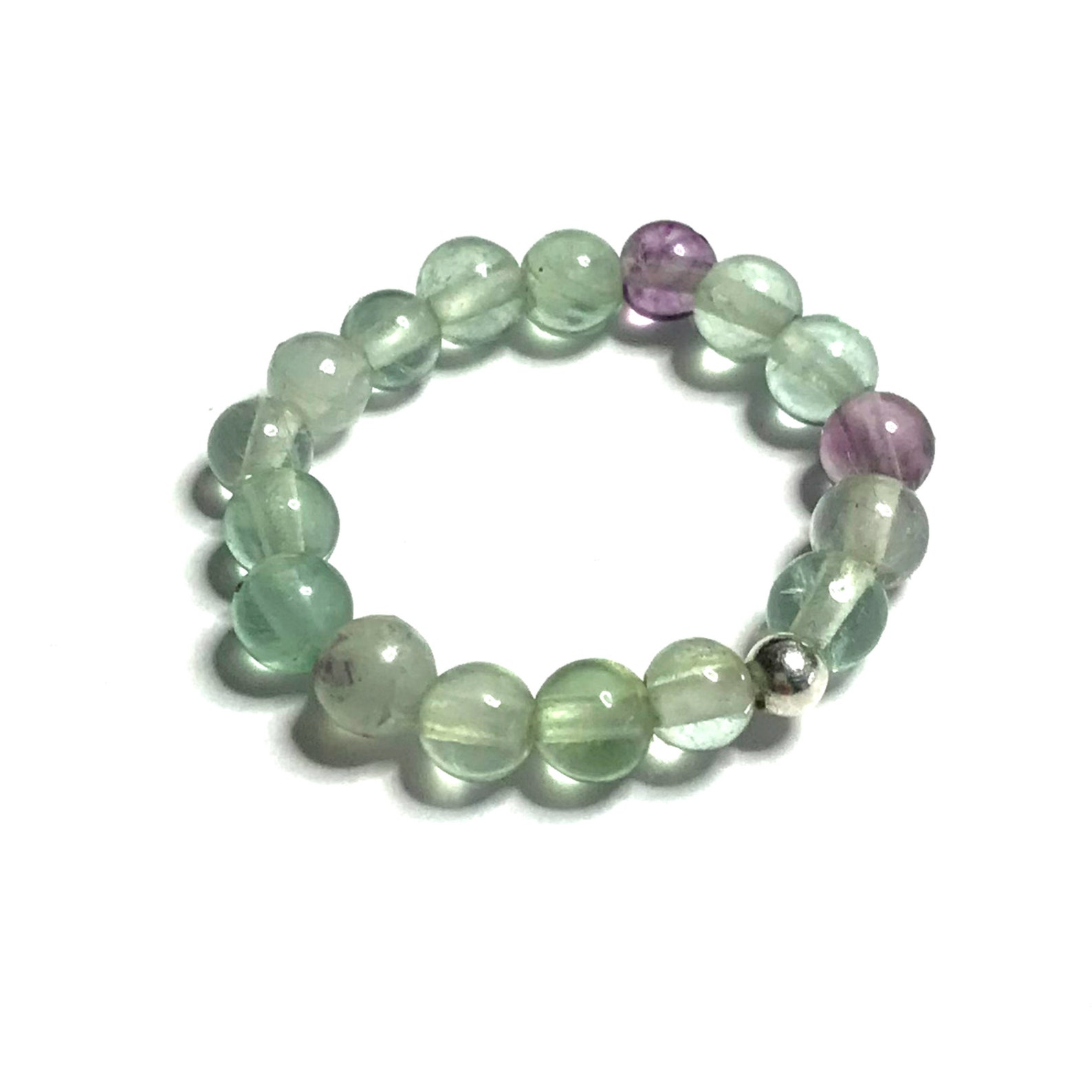 Rainbow Fluorite Ring. Pisces Birthstone Stackable Ring. Rainbow ...