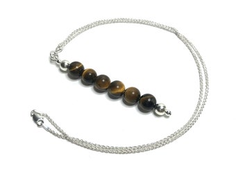 Tigers Eye Pendant. High Quality Genuine Healing Crystal Jewellery. Leo and Capricorn Birthstone. Tigers Eye Necklace. Mindfulness Gift.