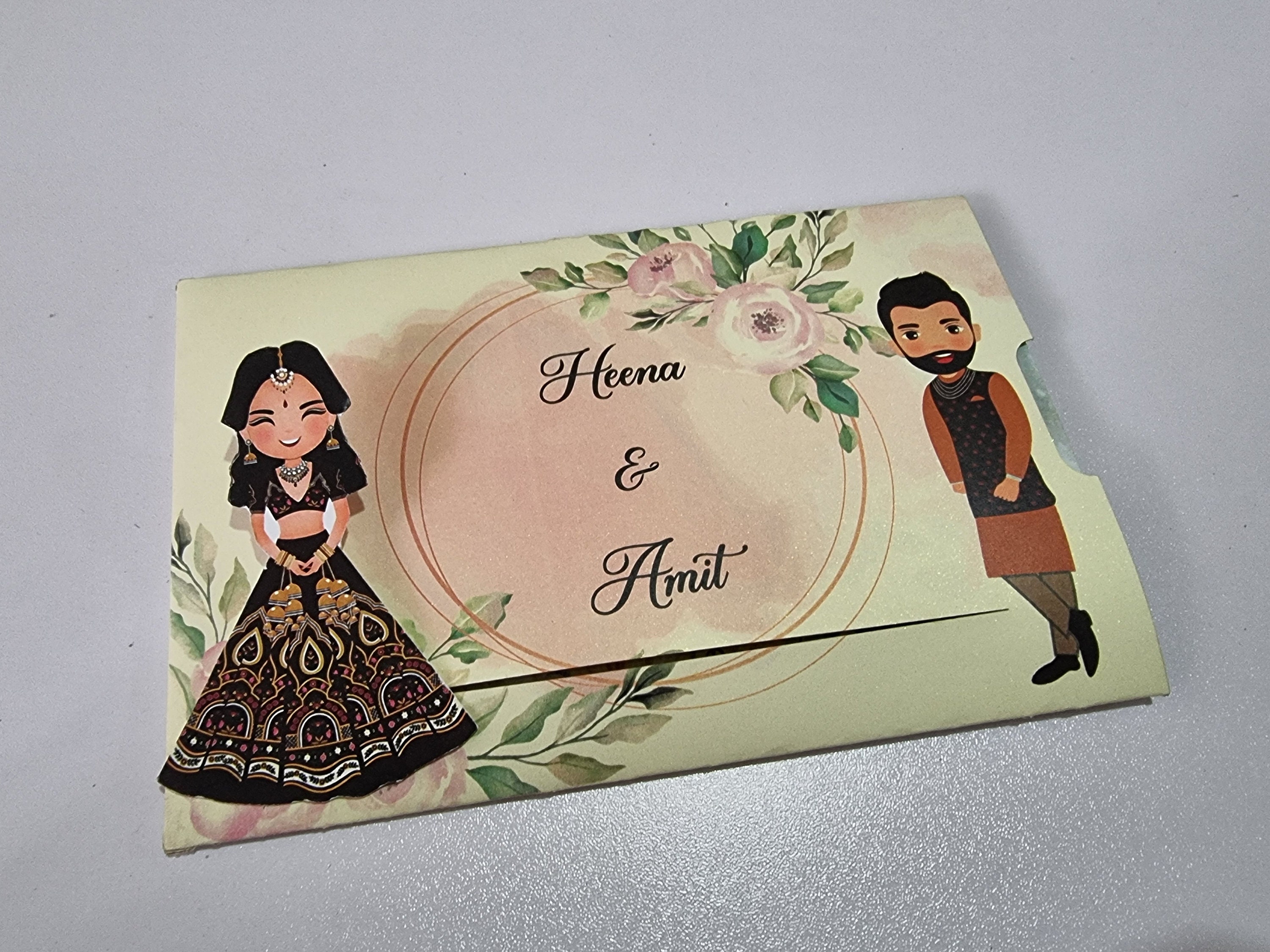 Indian Wedding Sliding Bride Wedding Invitation Laser Cut - Etsy