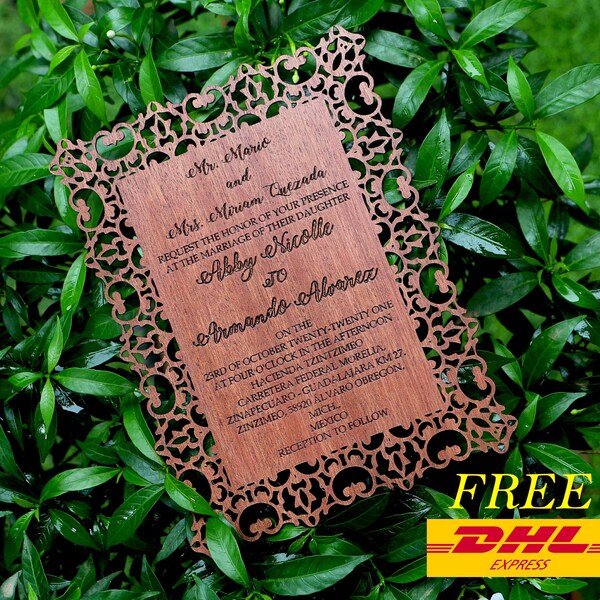 Rustic Wedding Invitations Etsy Canada