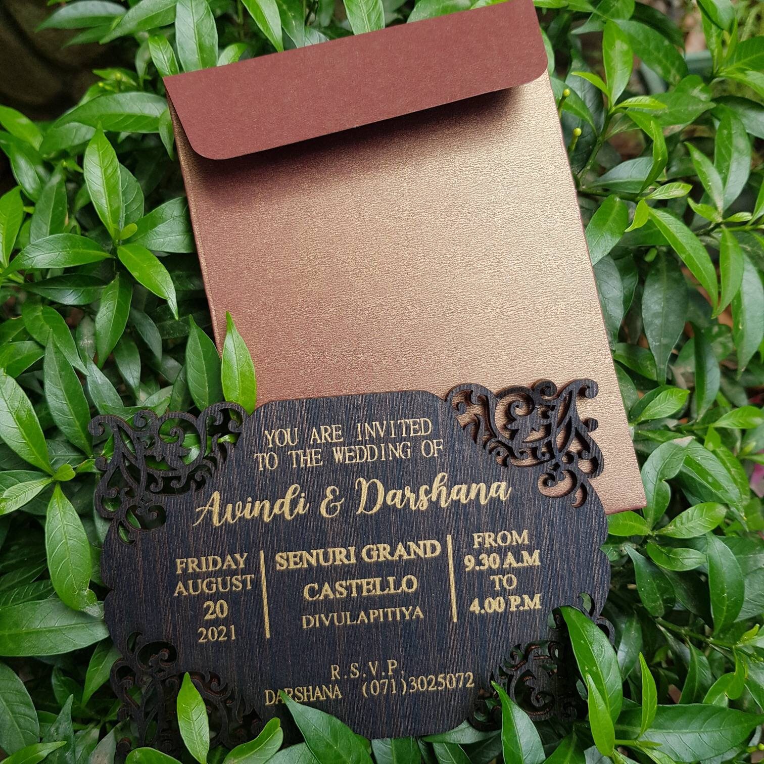 Wedding Invitation Laser Cut Personalized Wooden Wedding Etsy