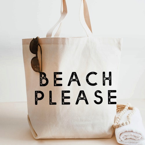 Beach Bag Personalized Burlap Bags Large Beach Tote Bags - Etsy