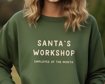 Santa's Workshop Christmas Sweatshirt, Festive Holiday Sweater, Perfect for Christmas Parties, Ideal to wear during Christmas Season