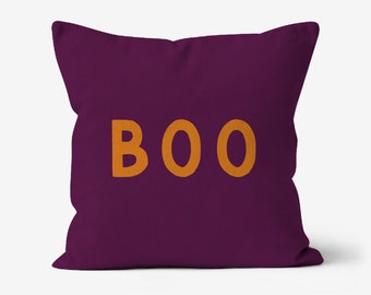 Boo - Halloween - Canvas Throw Cushion