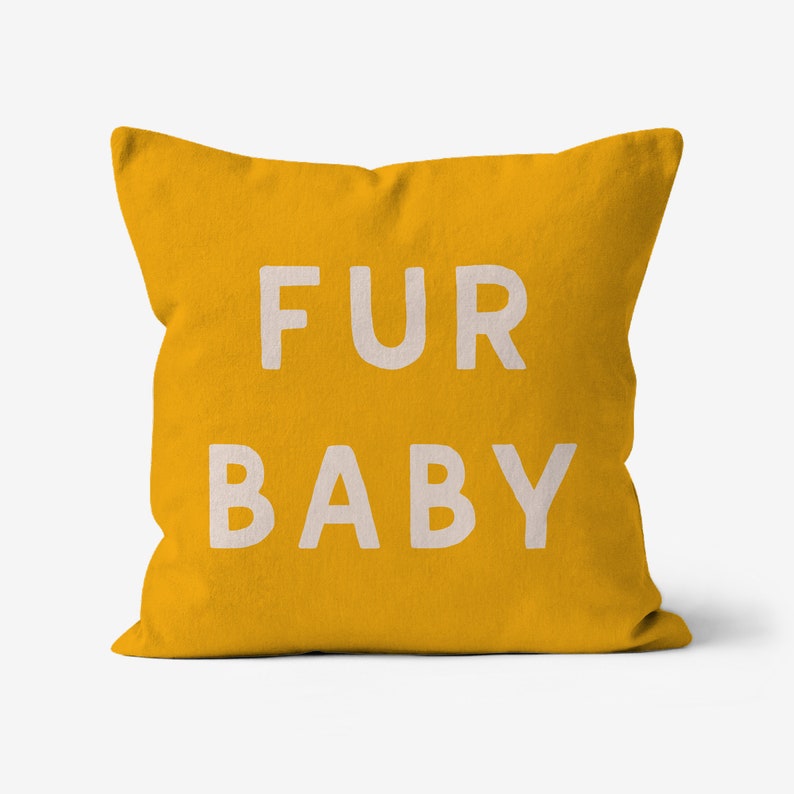 Fur Baby Canvas Throw Cushion image 1