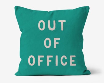 Out of Office - Canvas Throw Cushion