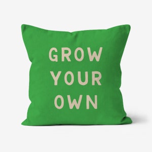 Grow Your Own Canvas Throw Cushion image 1