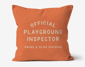 Official Playground Inspector - Canvas Throw Cushion