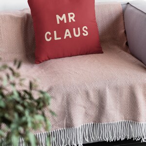 Mr Claus Canvas Throw Cushion, Festive Holiday Home Decor, Perfect for Cozy Winter Nights, Unique Christmas Gift image 3