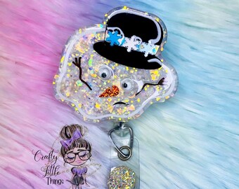 Melting Snowman Badge Reel- Snowman Badge Reels- Winter Badge Reels- Christmas Badge Reels- Holiday Badge Reels- Funny Badge Reels