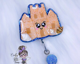 Bobine di badge Castello di sabbia - Bobine di badge estivo - Bobine di badge da spiaggia - Bobine di badge per lei - Bobine di badge estivo