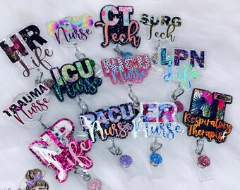 Medical Department Title Badge Reels- Respiratory Therapist Badge Reels- NICU Badge Reels- ICU Badge Reels- Trauma Badge Reels